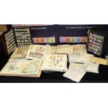 MISCELLANEOUS ACCUMULATION in carton incl. collection of French colonies, Czechoslovakia, GB,