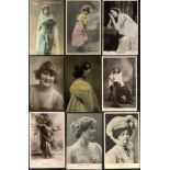 VARIETY ARTISTS/MUSIC HALL album of 264 cards incl. Miss Zena Dare, Phyllis Dare, Evie Green,