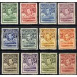 1938 Defin set M + extra 1d with Tower flaw, SG 18/28, 19a, Cat. £300 (12)
