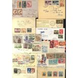 FOREIGN COVERS (80) incl. many Airmails, Europe incl. Austria, Greece, Monaco, Spain, South &