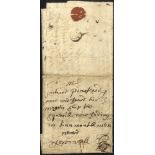 1709 entire from London to Tynemouth addressed to Her Majesty's Ship 'Squirrel' riding at