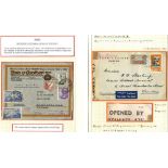 EUROPE 1939-43 WWII flight covers (9) from Spain (2), Switzerland (5) and one each from Danzig &