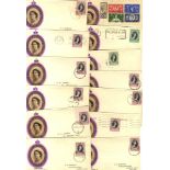 1953 Coronation collection of 76 illustrated FDC's virtually a complete set 100 from 106 stamps, odd