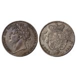 1821 halfcrown, practically EF, lightly toned dull surfaces. S3807.