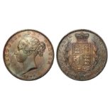1841 halfcrown, GEF with a choice tone and extremely rare in this high grade. It is worthy of
