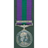 General Service Medal Eliz II, clasp Cyprus to 4173894, L.A.C B. F Chamberlain, R.A.F, EF.