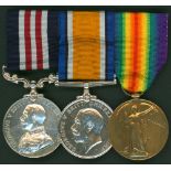 Group of three - Military Medal to 241679 Pte. H. Sibbold, 6th Scottish Rifles VF.