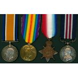 George V Military Medal Group of Four - (M.M. & 1914 Star Trio). Military Medal & 1914 Star to