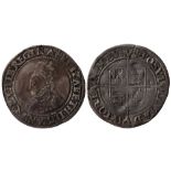 Shilling, second issue, mm cross-crosslet (1560-61), on a large round flan, VF/GF, several small