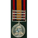 Queen's South Africa Medal, clasps Elandslaagte, Defence of Ladysmith, Laing's Nek & Belfast to 8294