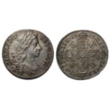 1683 shilling, fourth bust AEF/EF with a deep old cabinet tone. Rare, especially in high grade.