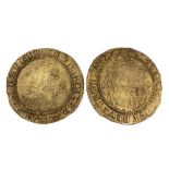 Gold double-crown, mm Lis (1625), somewhat weak on the King's face and corresponding reverse upper-