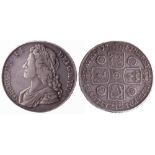 1741 crown, roses, DECIMO QVARTO, AVF/VF with attractive antique grey tone and a very pleasing