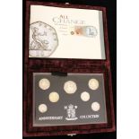 1999 Royal Mint 25th Anniv of Decimal silver proof set, cased/cert. SPS05