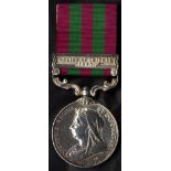 India General Service Medal 1895, clasp Relief of Chitral 1895 to 1174 Sepoy Iridar, 37th Batn