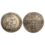 1723 shilling, SSC with French Arms at date, GF/VF, very rare. S3647 (var)