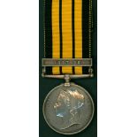 East and West Africa Medal, 1892, clasp 1897-98 to 3650 pte. A.Coley W. India Regt. EF.