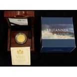 2018 Royal Mint Britannia ¼oz pure gold proof, cased/cert. (SB022)