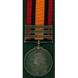 Queen's South Africa Medal, clasps Relief of Mafeking, O.F.S & Transvaal to 474 Tpr. W.Lind,