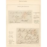 NOTABILITIES OF THE CRIMEAN WAR, FREE FRANK FRONTS (2), 1824 signed by Lord Raglan, the Commander in