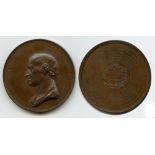 1815 Benjamin West, American born President of the Royal Academy, copper medal by George Mills, on
