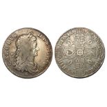 1662 crown, rose below bust, the scarcer variety with edge dated (1662). A bold GF/AVF. Coinage