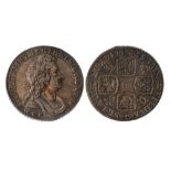 1724 WCC shilling, second bust with W.C.C (Welsh Copper Co) below bust and reverse with plumes and