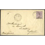 1888 (6 Oct) envelope to Leicester, bearing 1888 6d on 6d tied by 'TAUNGS/BECHUANALAND' c.d.s with a