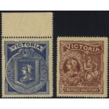 1897 Diamond Jubilee set, fine M (usual toned gum), SG.353/4. (2) Cat. £155