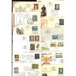 Post-1955 covers incl. a good variety of FDC's, Christkindl cancels (3), odd commercial item incl.