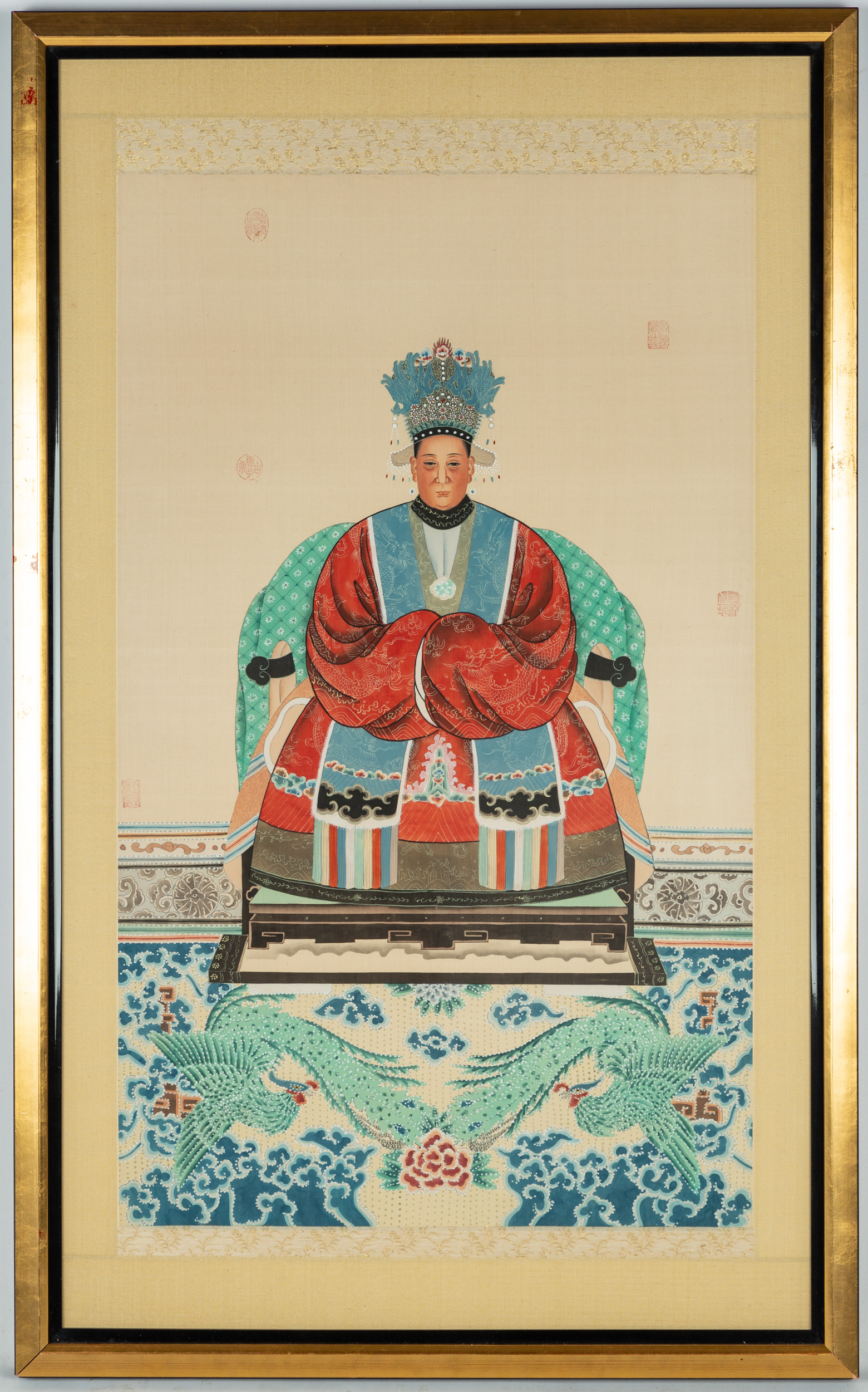 (2) Chinese Court Paintings on Silk - Image 2 of 3