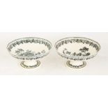 Pair of Creil Footed Pearlware Compotes