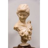 Alabaster Sculpture of a Veiled Woman