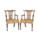 George III Mahogany Armchairs