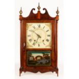 Ephiram Downs Pillar and Scroll Shelf Clock