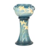 Roseville Pottery Zephyr Lily Jardiniere and Pedestal