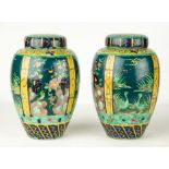 Chinese Fahua Porcelain Urns