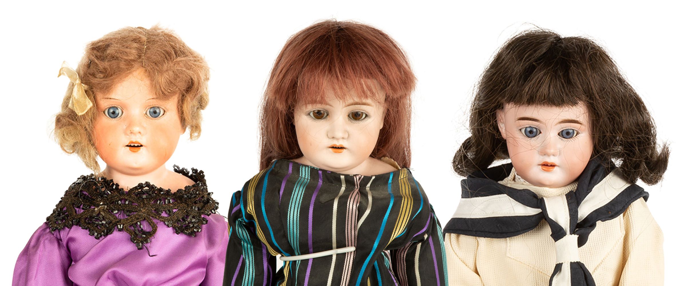 Three German Bisque Dolls