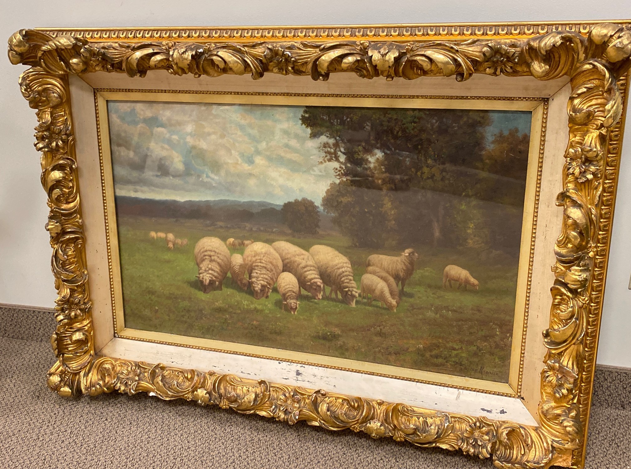 Landscape Painting of Sheep - Image 5 of 6