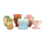 (6) Roseville Art Pottery Vases