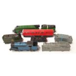 Hornby Dublo Class A4 repainted green 2 Rail system steam locomotive and tender, OO/HO Gauge
