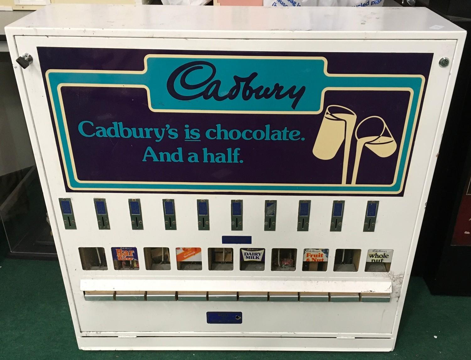 Large Cadbury Chocolate Vending Machine with key.