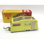 Dinky 117 Four Berth Caravan - pale yellow body, cream, blue and red interior, cream opening