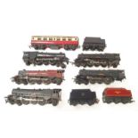 5 Triang OO Gauge steam locomotives - 3 with tenders and a Triang First Class Coach.