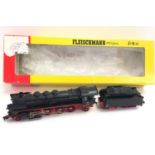 Fleischmann 4138 steam locomotive DB 39 103 (missing a front buffer). Appears Good to Good Plus