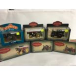 Box containing Corgi Vintage Glory of Steam engines - 80103, 80101, 80111, 80109, 80104, 80105,