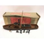 (NE Scale) Western Front 1914-1918 World War I Royal Navy Gunboat model together with some lead crew