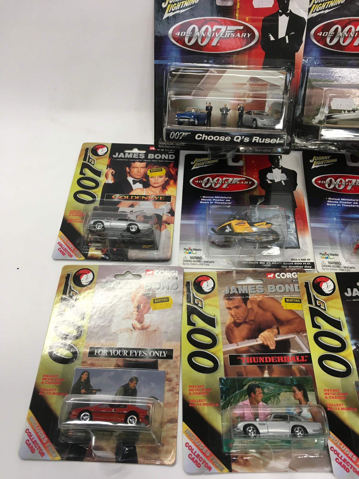 Collection of James Bond related diecast model vehicles in bubble packs by Corgi and Johnny - Image 2 of 3