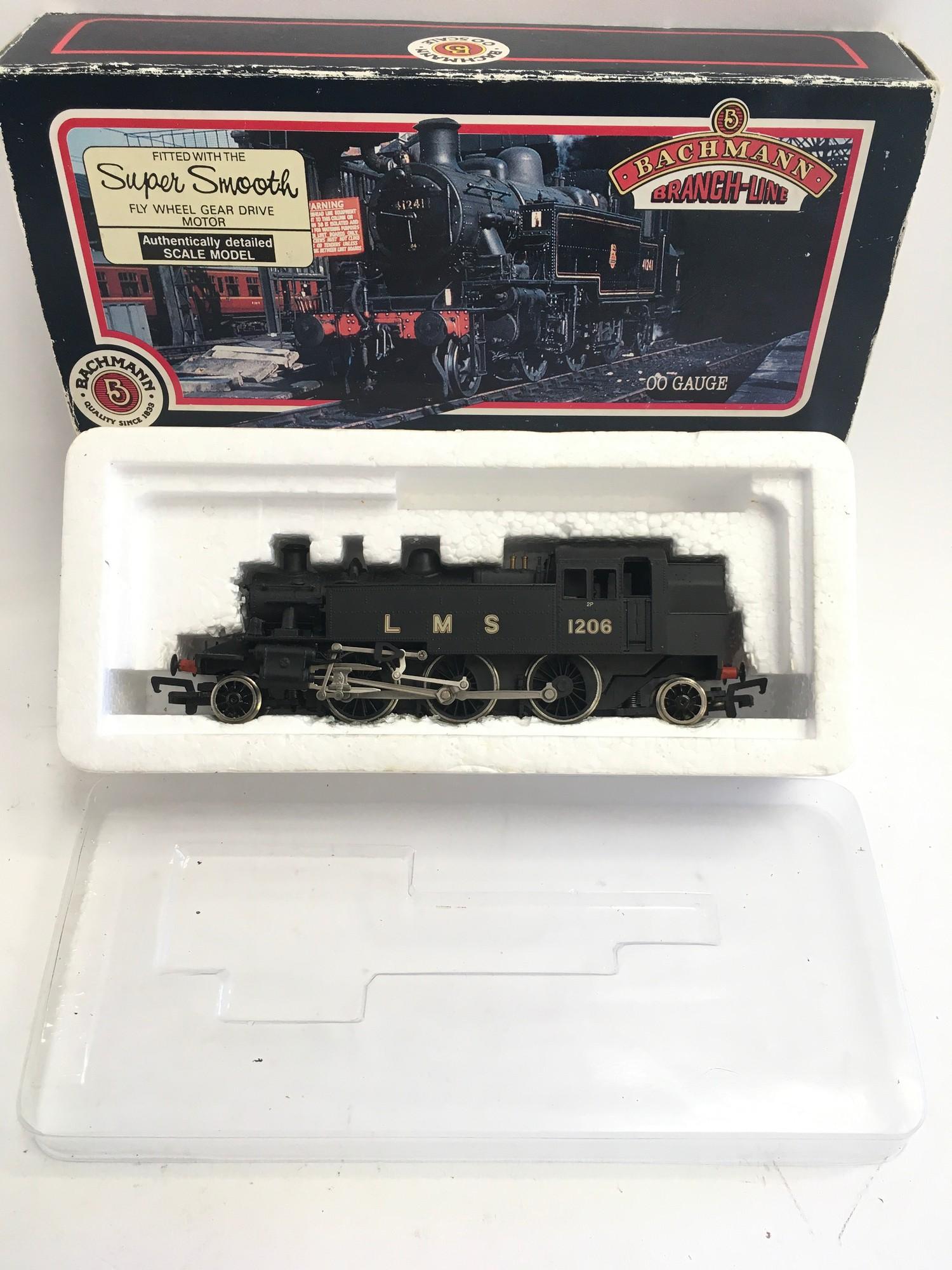 Bachmann 31-453 Ivatt 2-6-2 Tank 1206 LMS Unlined Black. Appears Excellent in Fair Plus box. - Image 2 of 2