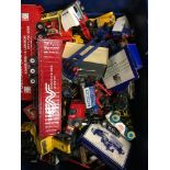 Large box of mixed diecast to include Dinky, Matchbox and Corgi models.